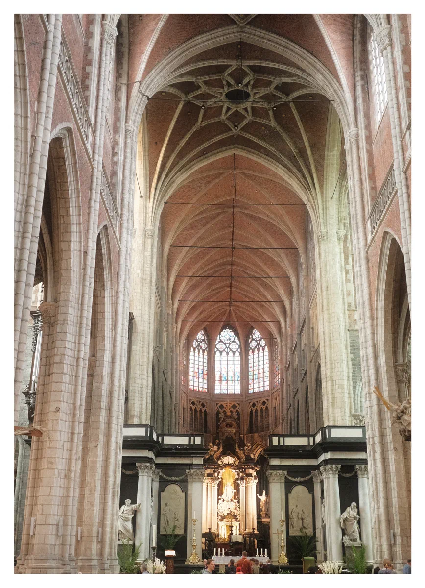 The Ghent Altarpiece is kept here in St Bavo's. One of its panels was stolen in 1934 and has never been found, which is still hard to believe.