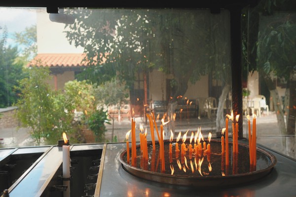 Candles at a Greek Orthodox Church