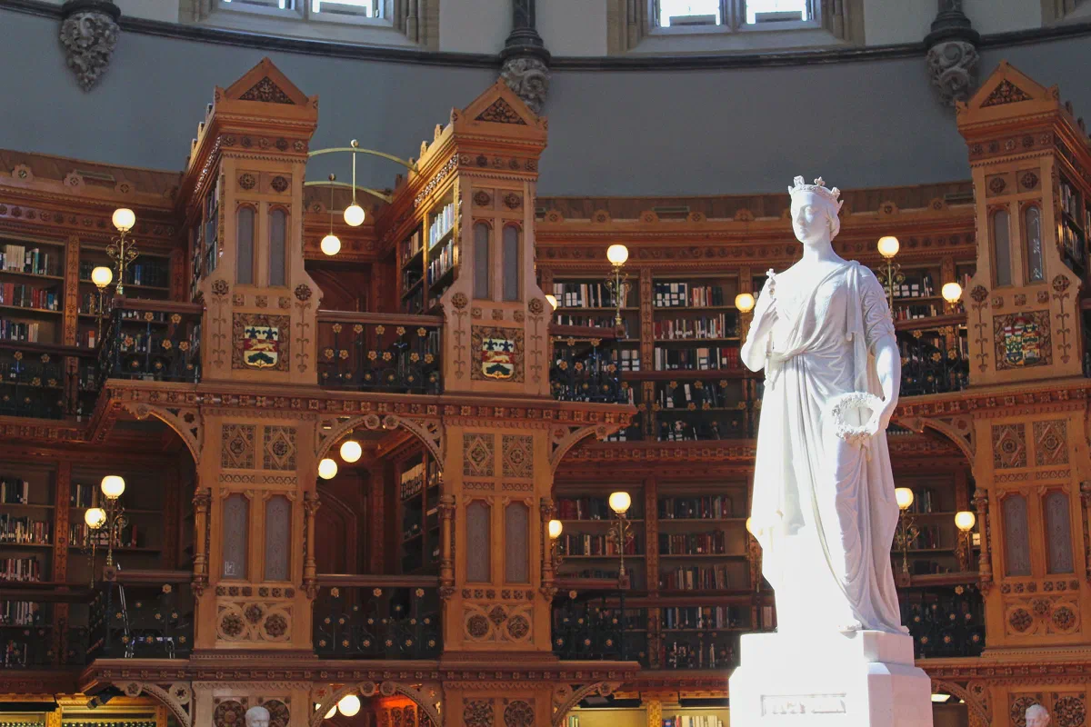 The Library of Parliament survived the 1916 fire that destroyed most of Centre Block.